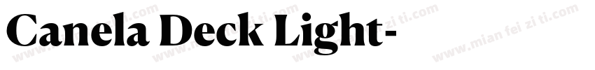 Canela Deck Light字体转换